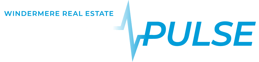 Windermere Real Estate Market Pulse logo featuring a heartbeat graphic and local real estate report tagline.